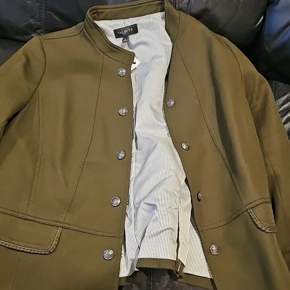 New TALBOTS JACKET...size 16.....army green. - Picture 7 of 9